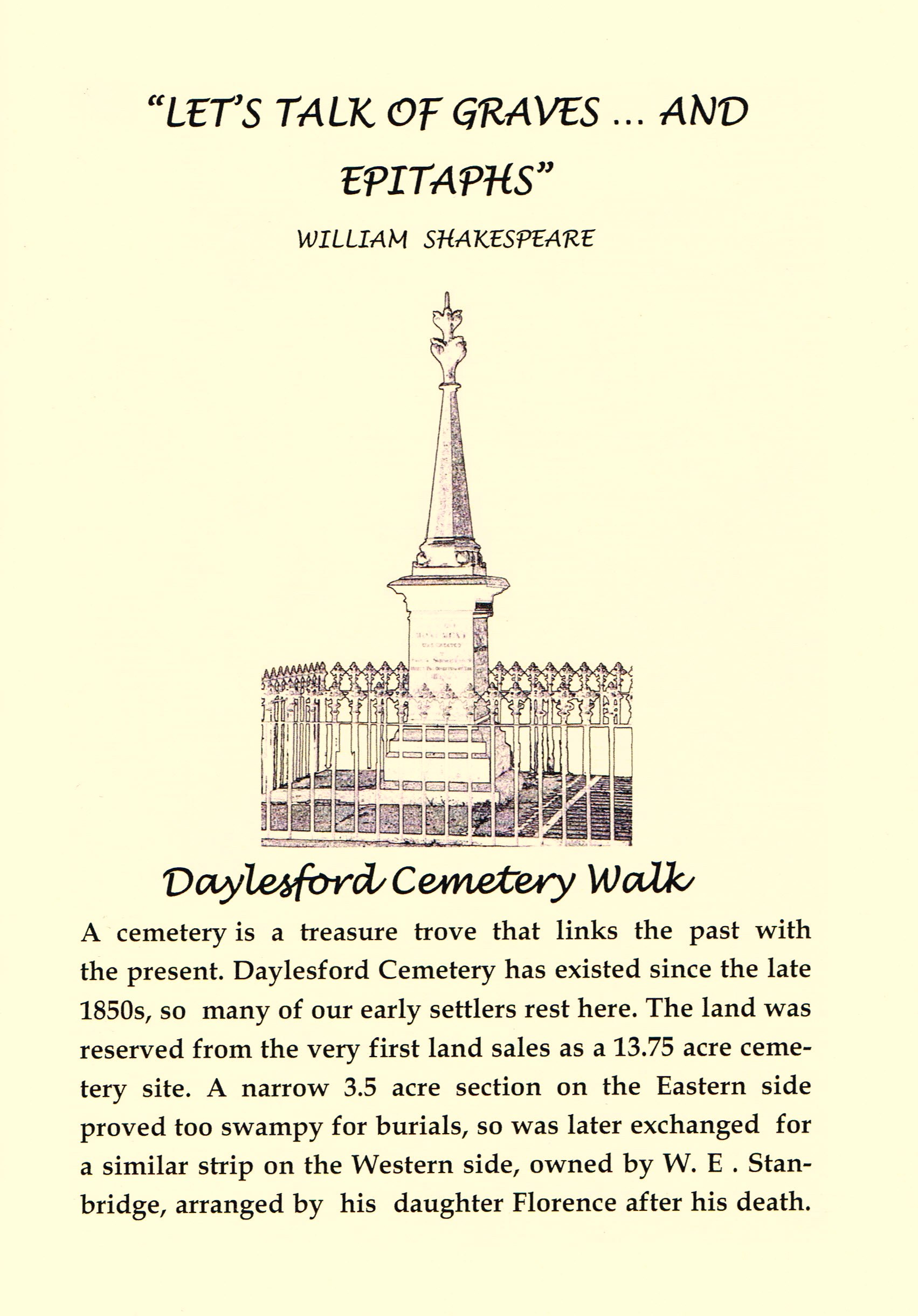 Daylesford Cemetery Walk